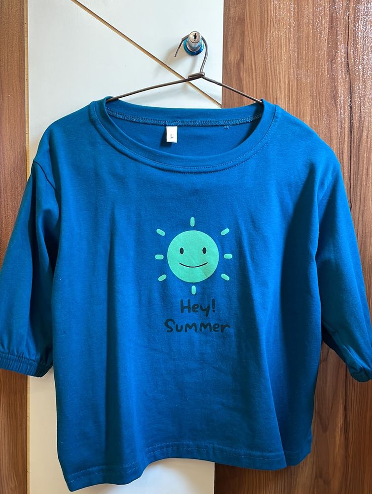 Summer Fun T-Shirt - Size L (both M&amp;L Can Wear)