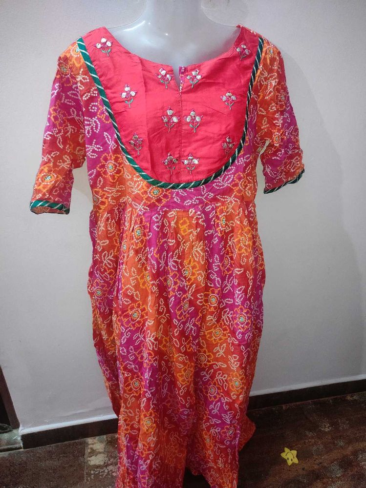 Xxl Branded Bandhani Print Kurta