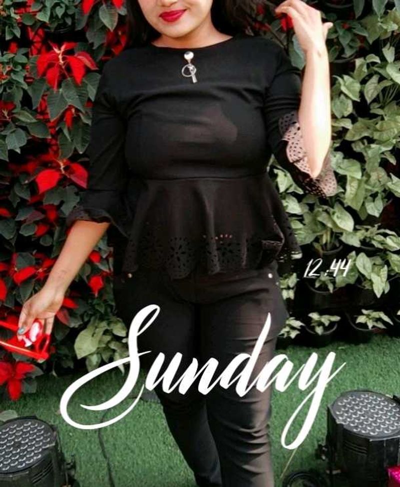 Peplum Top with Detail