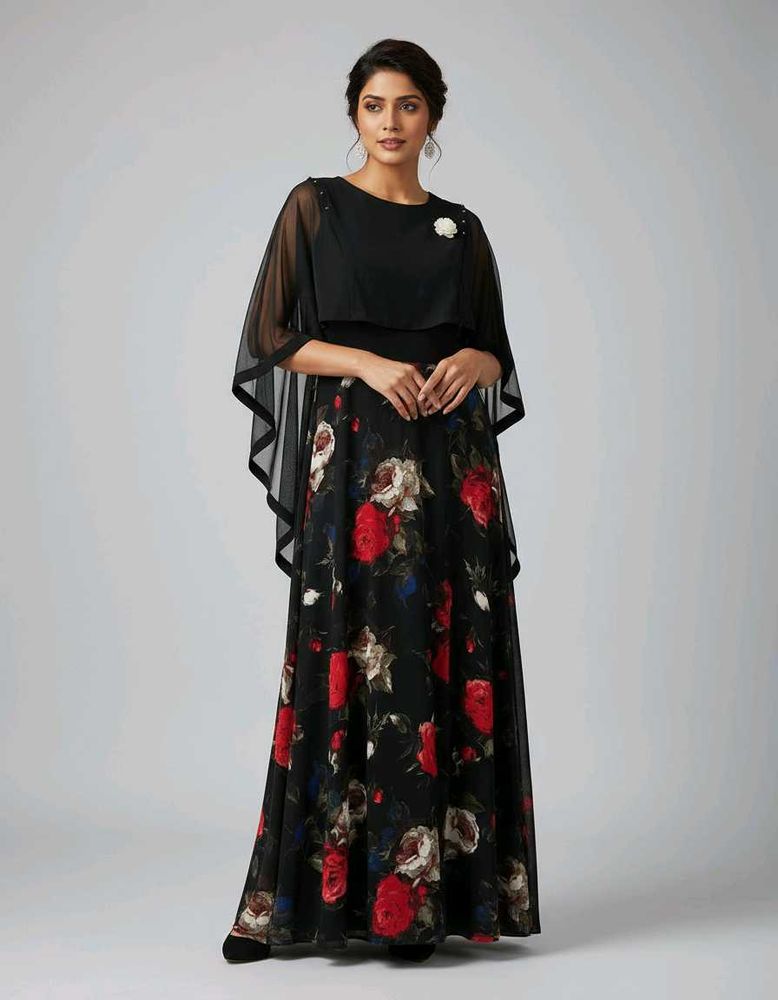Elegant Floral Ethnic Gown