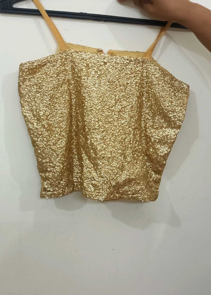 Gold Sequin Cami Top