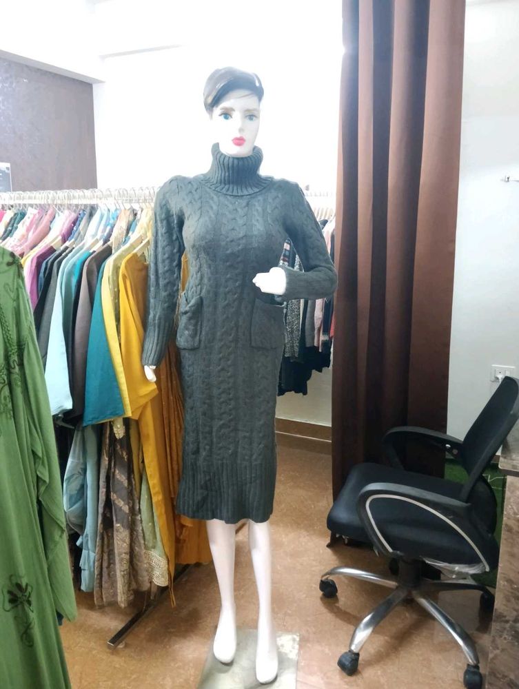 bodycon Stylish Knit Turtleneck Dress