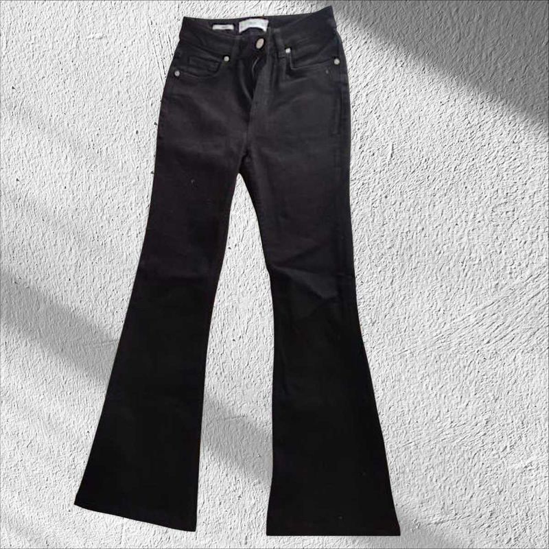 Zudio Bootcut Black Denim For Women
