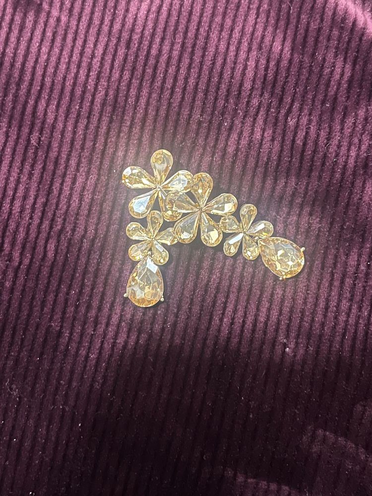 floral stone earrings