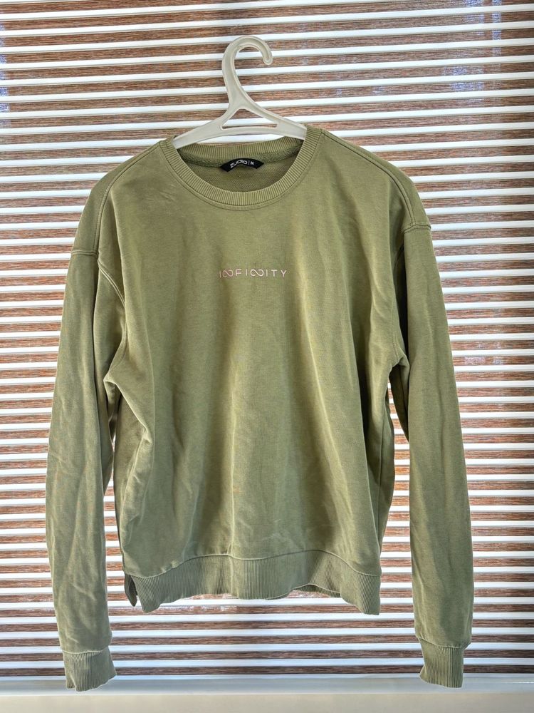 Olive Green Long Sleeve Top