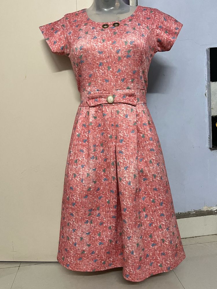 Pintrest Floral Print Fit &amp; Flare Dress