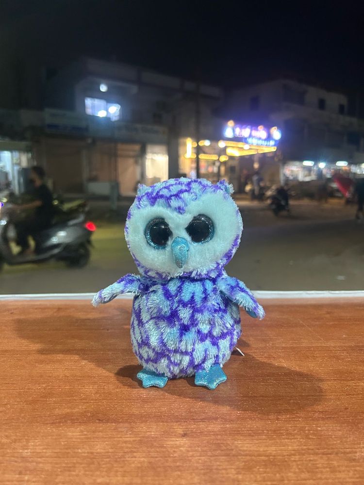 Ty Beanie Boo “Oscar” the Blue and Purple OwL