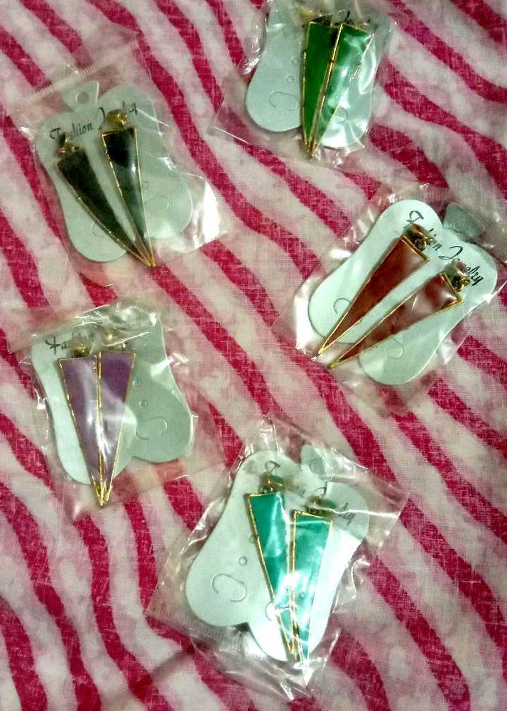 Triangle Drop Earrings (Pack Of 5)