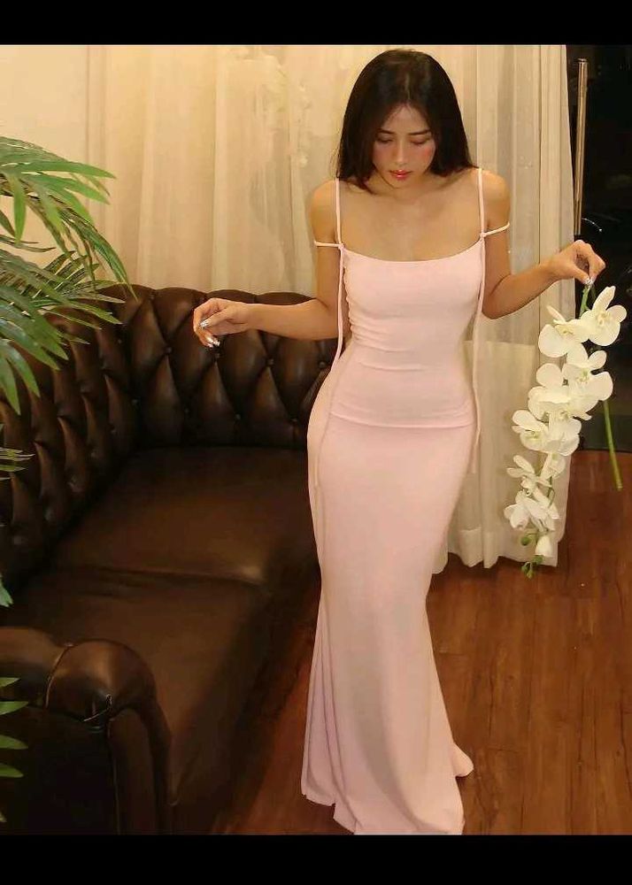 Pink Maxi Slip Dress