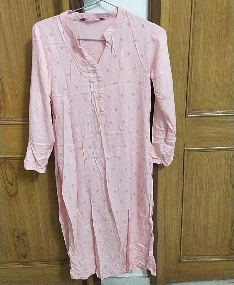 Pink Diamond Pattern Tunic Dress