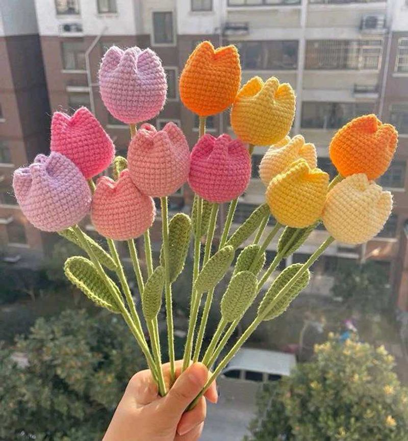 Crochet Rose Bouquet