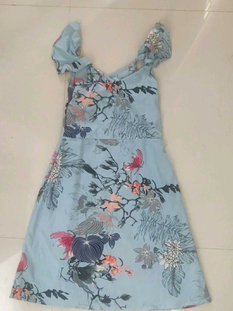 Casual Pastel Blue Dress
