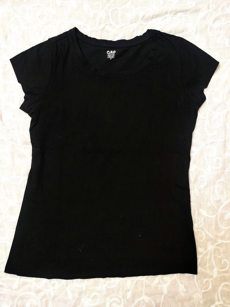 Ajile Pure Black, Crew Neck