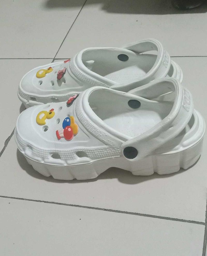 Basic White Crocs