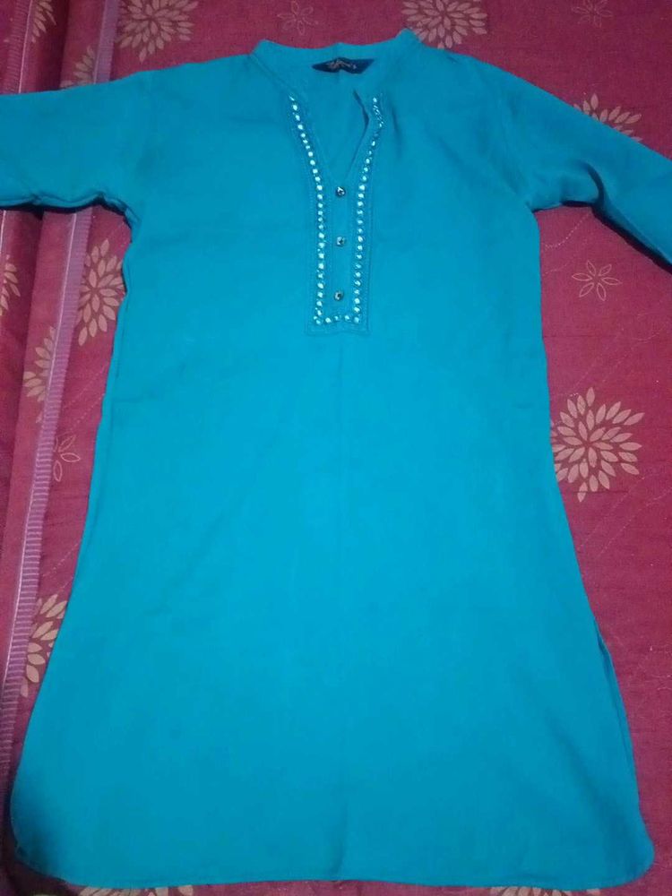 Teal Tunic with Embellishments
