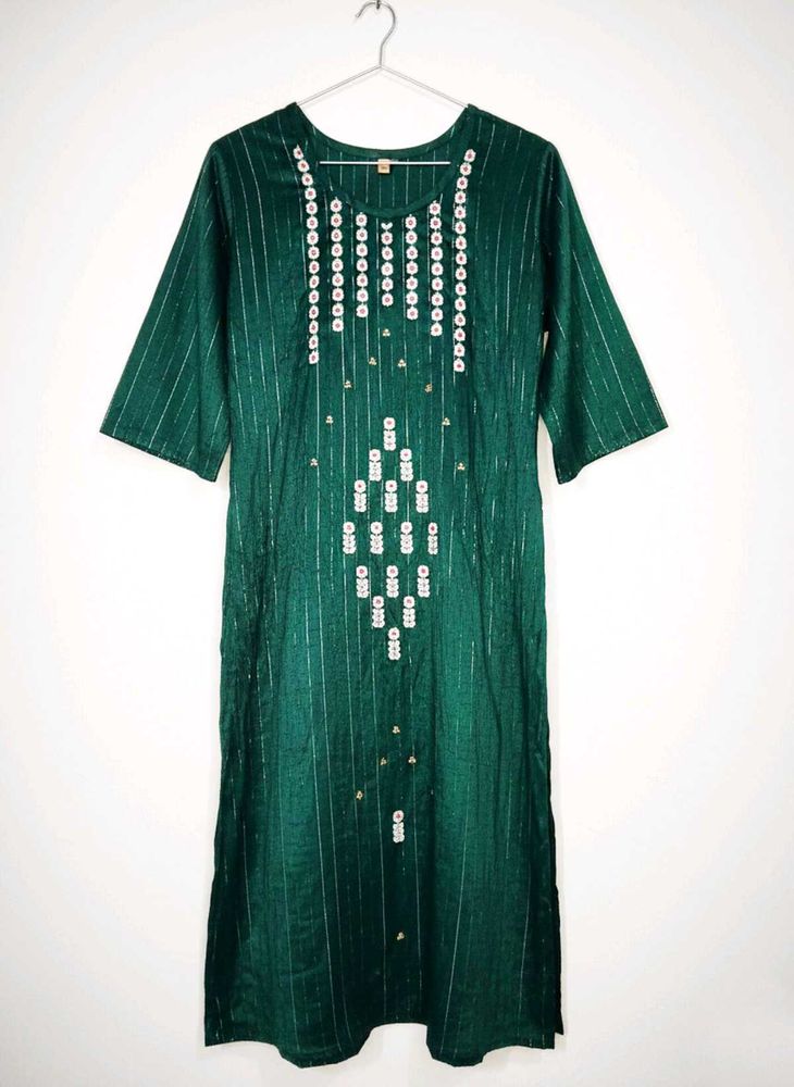 Emerald Green Embellished Kurti