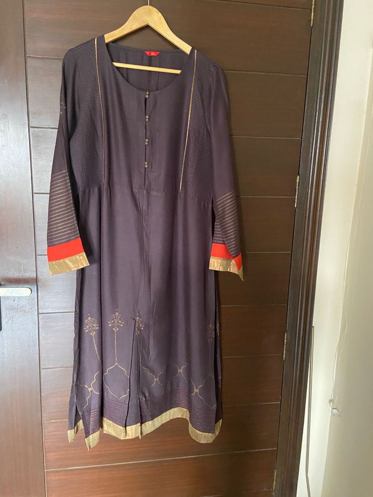 Elegant Women&#39;s Brown Kurta (W)16