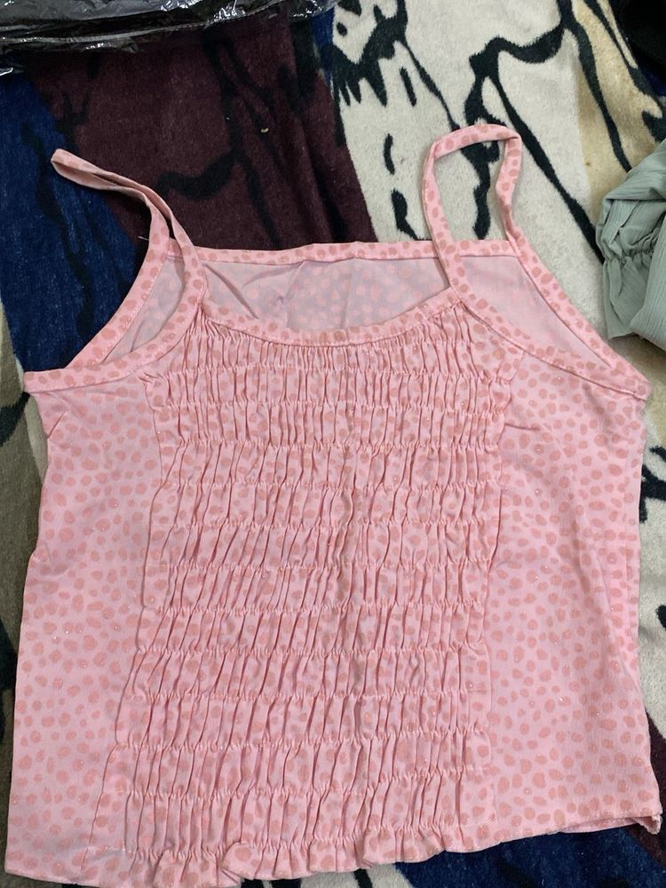 Pink Sleeveless Top