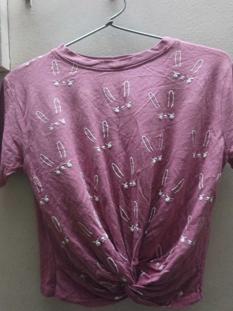 Cute Bunny Print Top