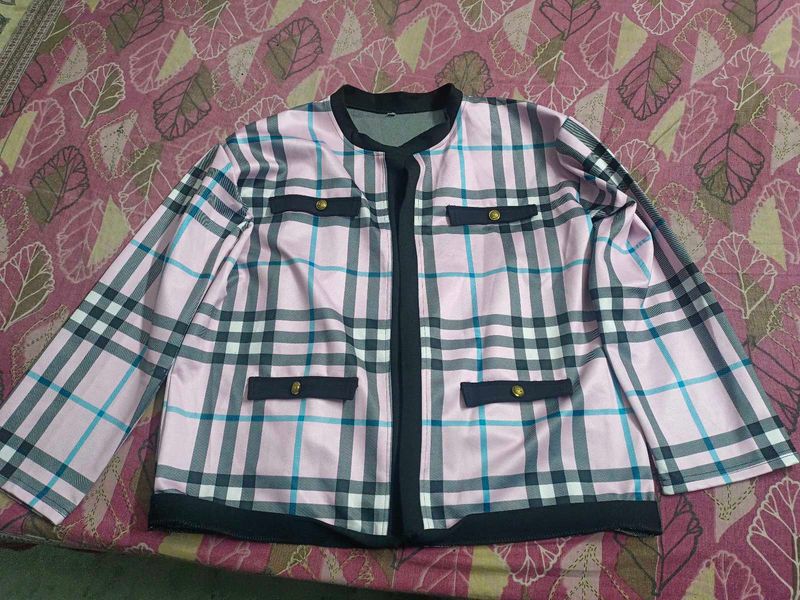 Pink Plaid Jacket