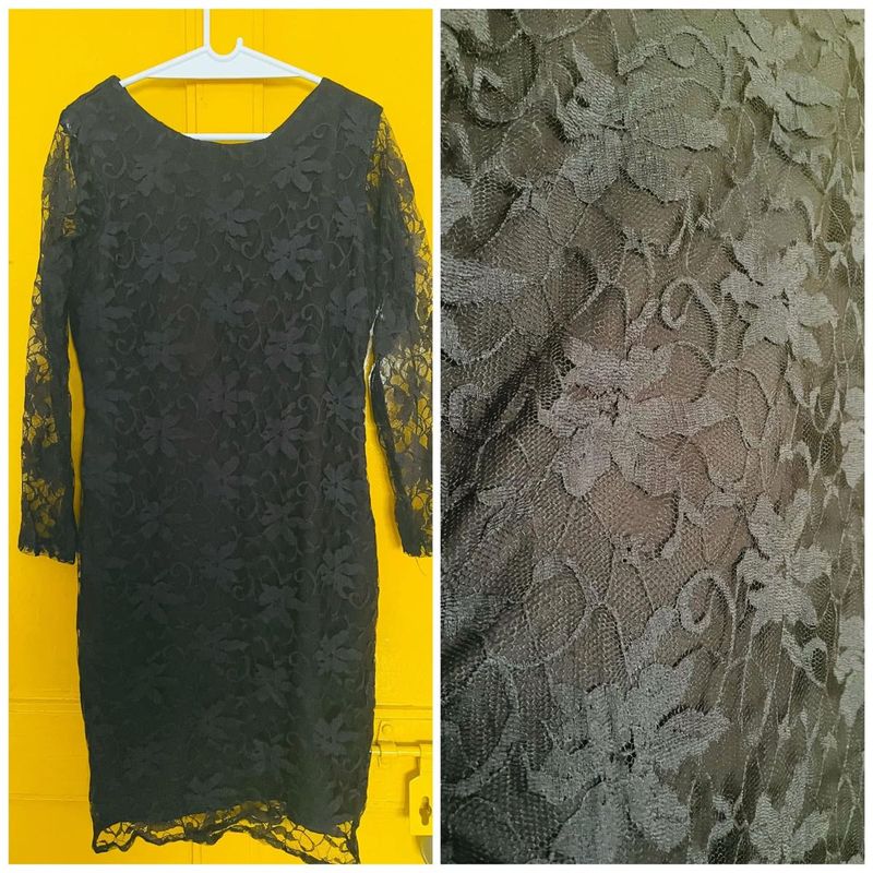 Elegant Black Lace Dress