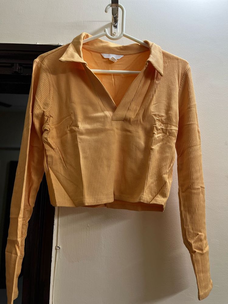 H&amp;M Collared Jersey Top