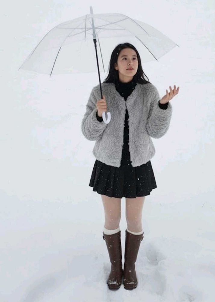 Gray Faux Fur Jacket