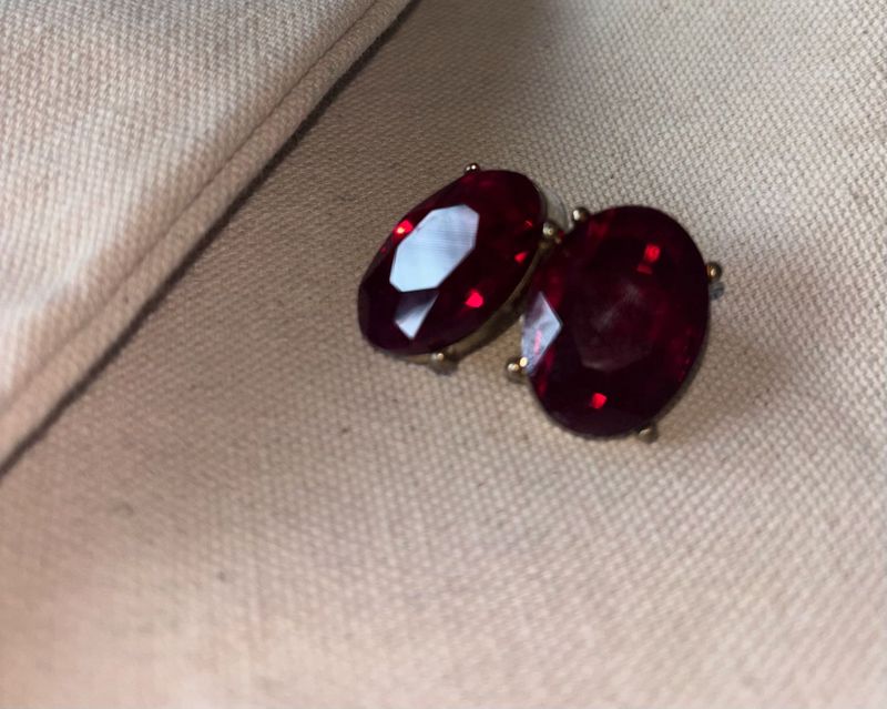 Red Gemstone Earrings