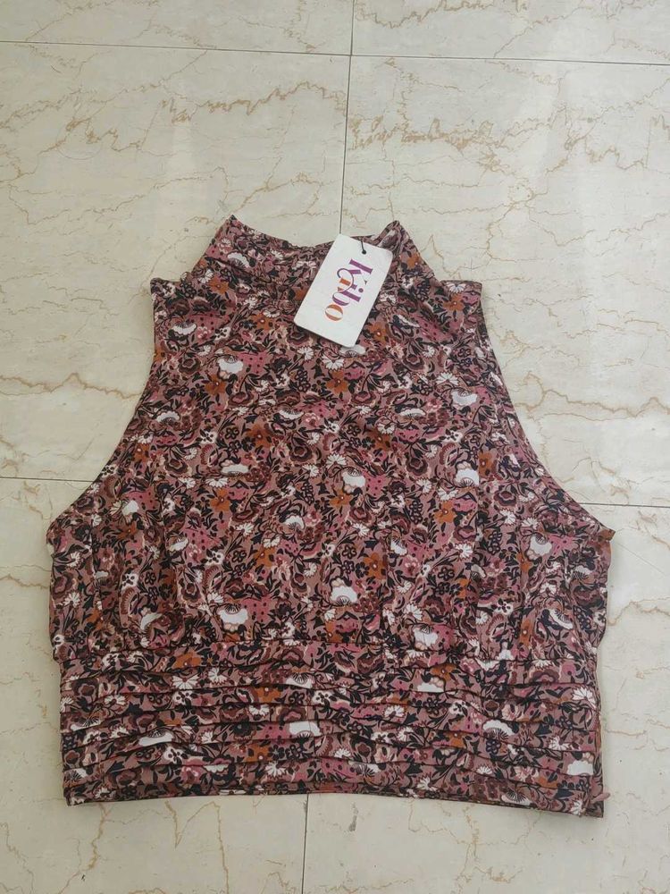 Floral Print Sleeveless Top