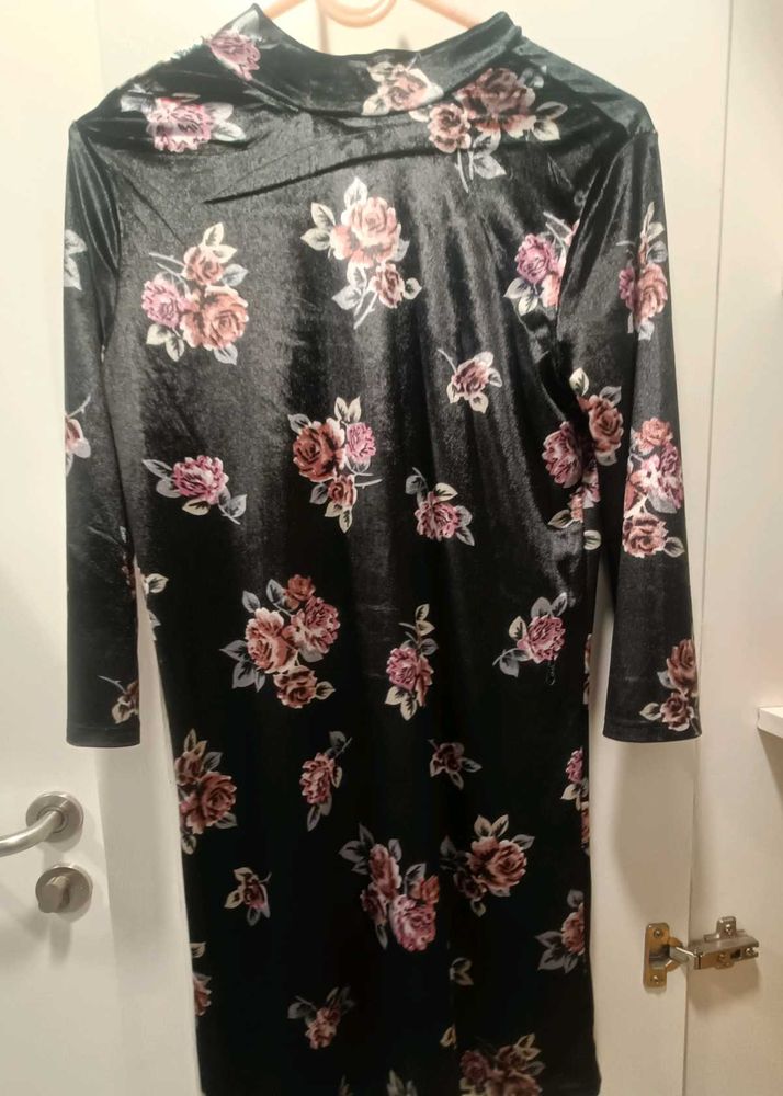 Floral Velvet Mini Dress