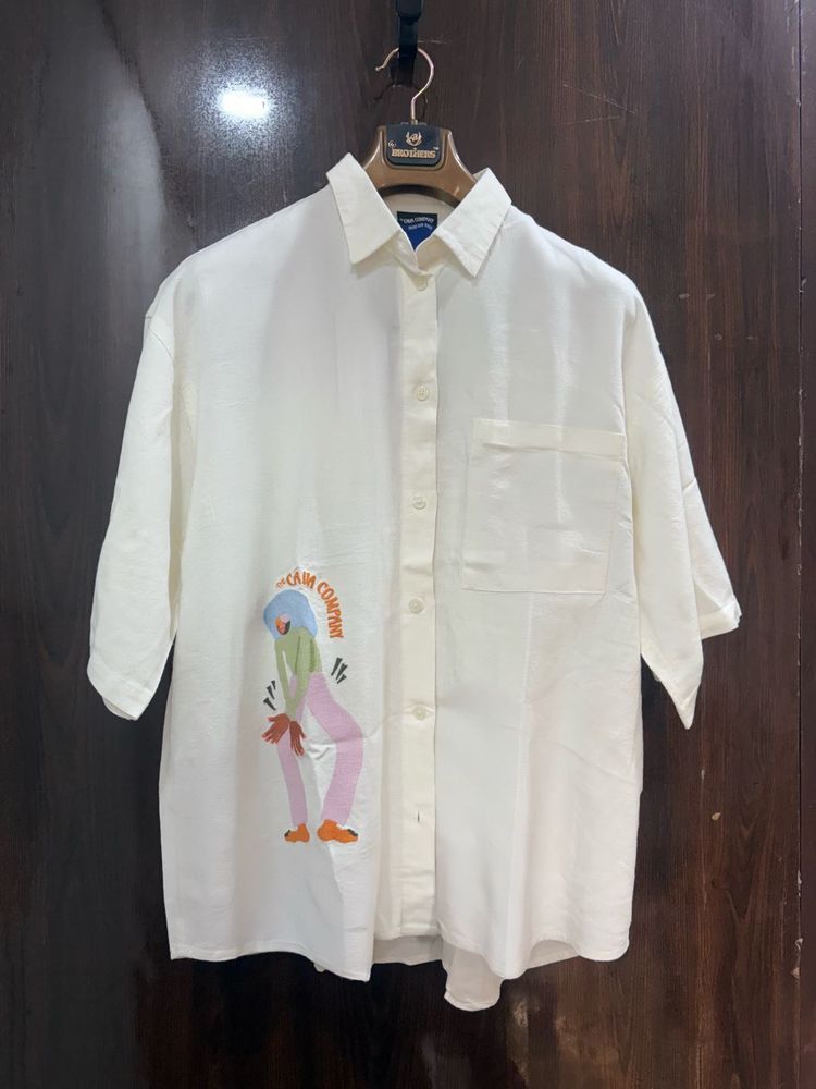 Embroidered Oversized Shirt