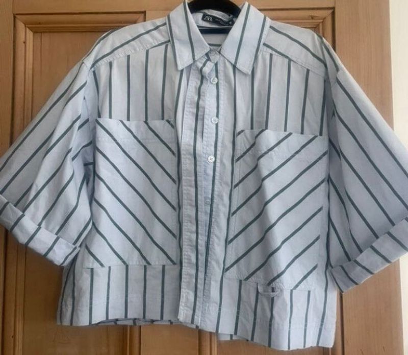 ZARA Oversize Cropped Shirt