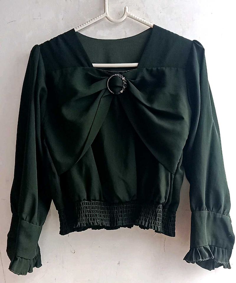 Elegant Green Blouse Top 👕💚