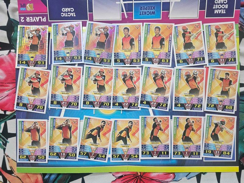 Topps Cricket Attax 2016 SRH Team IPL