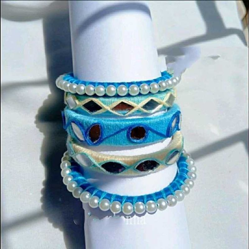 *Navratri Special*Handcrafted Bangle Set💙