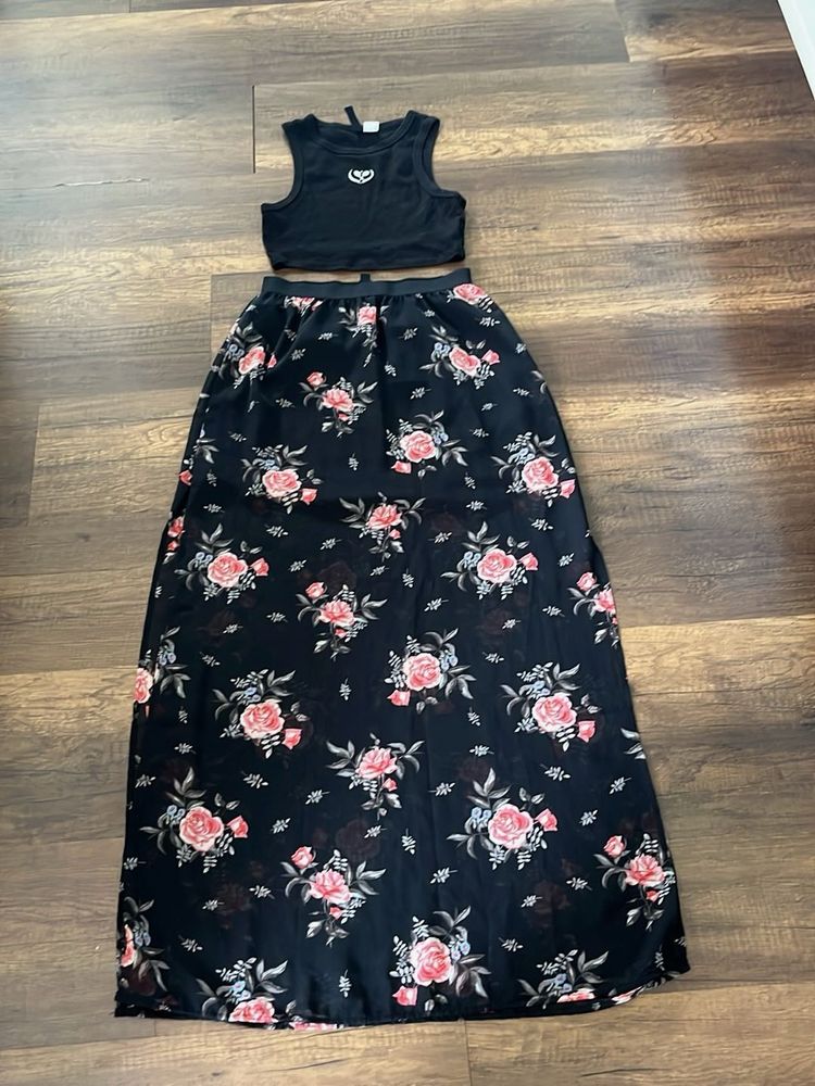 HnM top and skirt