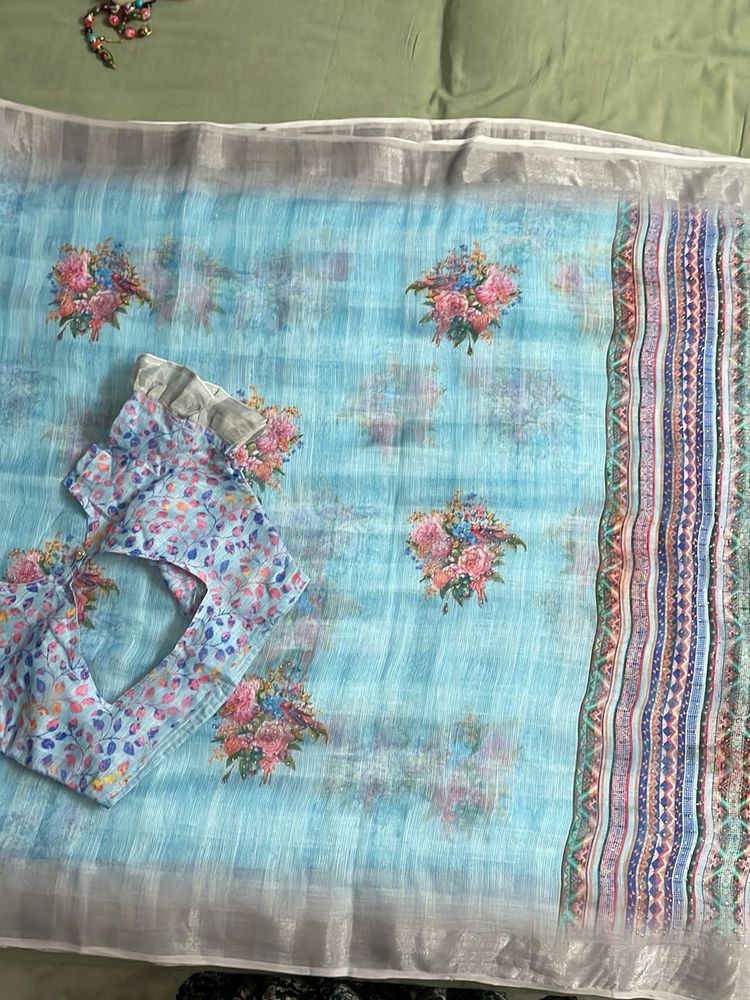 Elegant Floral Saree