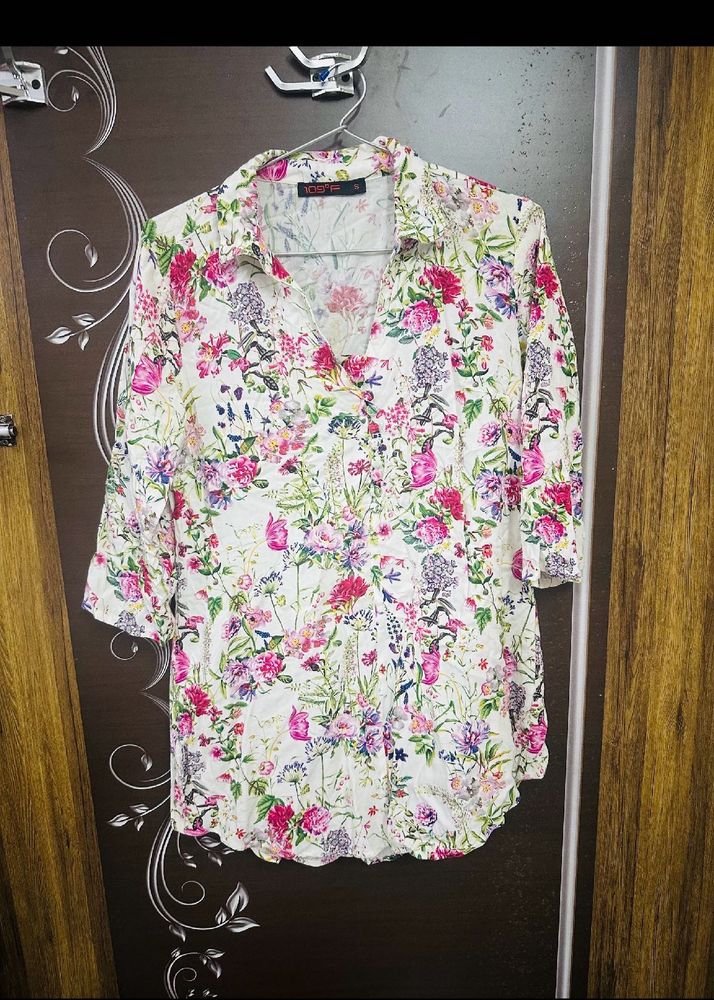 Flower print shirt