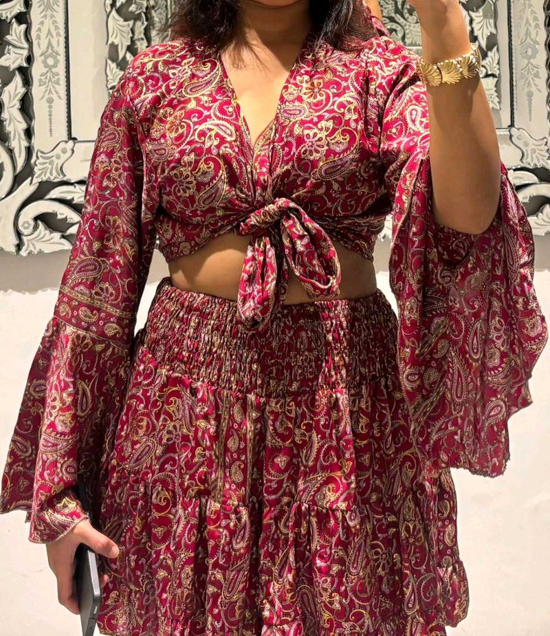 Bohemian-style two-piece co-ord set