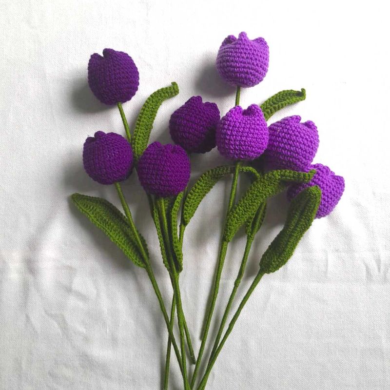 Purple Shade Tulip Valentines Day Bouquet
