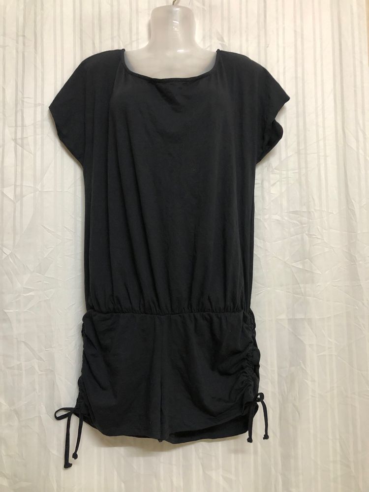 Black Short Sleeve Jumpsuit