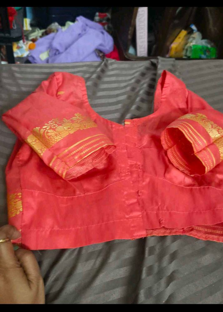 Coral Readymade Saree Blouse donation