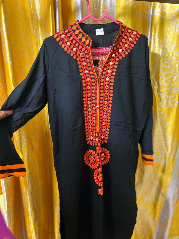 Long Black Kurti