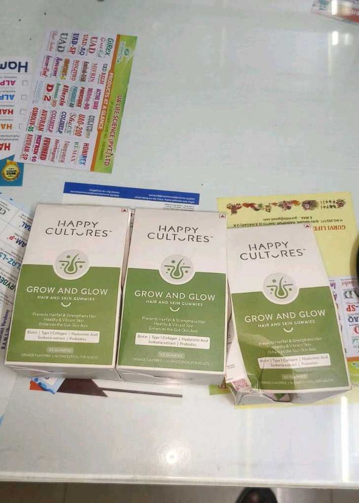 3pack sale 🔥Happy Cultures Hair Gummies