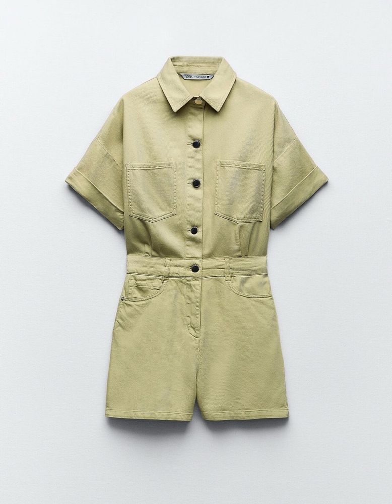 ZARA Denim Playsuit Size Medium