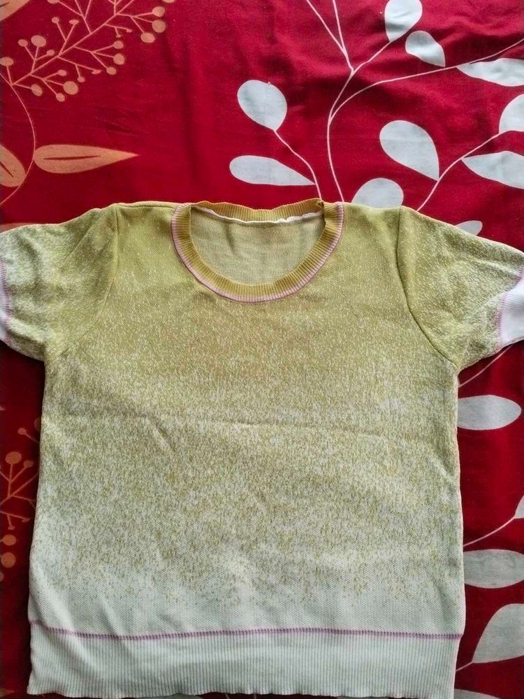 Cute Yellow Short Sleeve Top