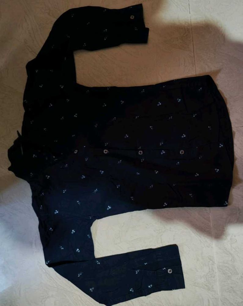 Stylish Black Printed Shirt for 8-10 years boys
