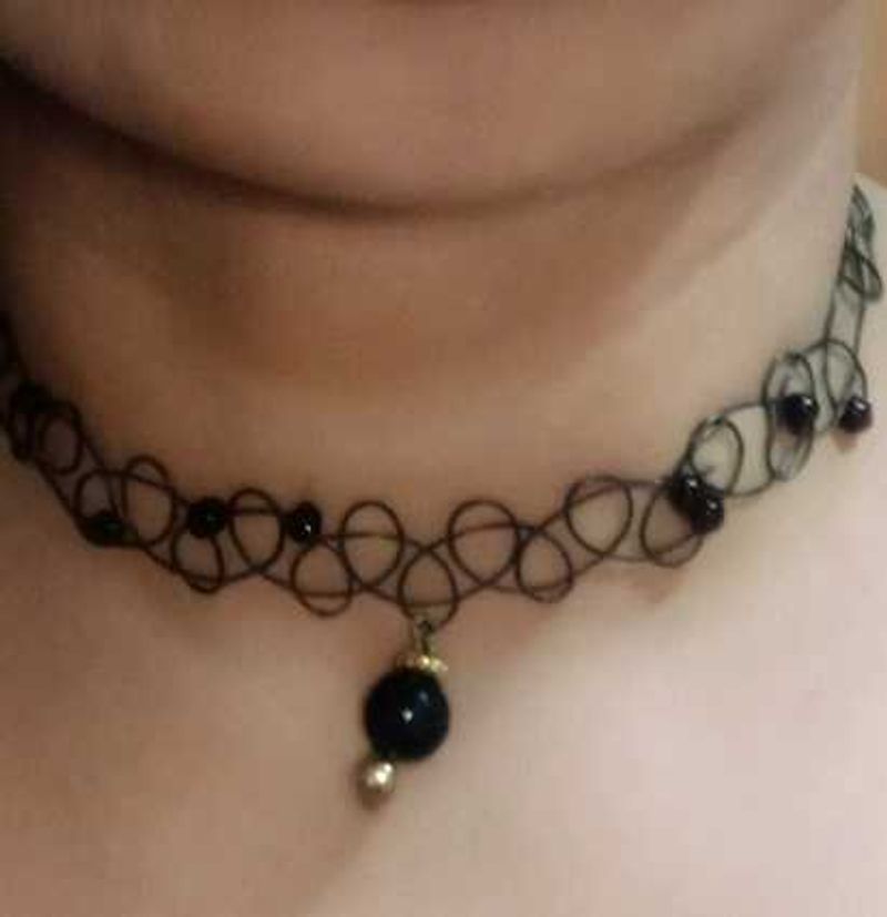 Black Tattoo Choker Necklace
