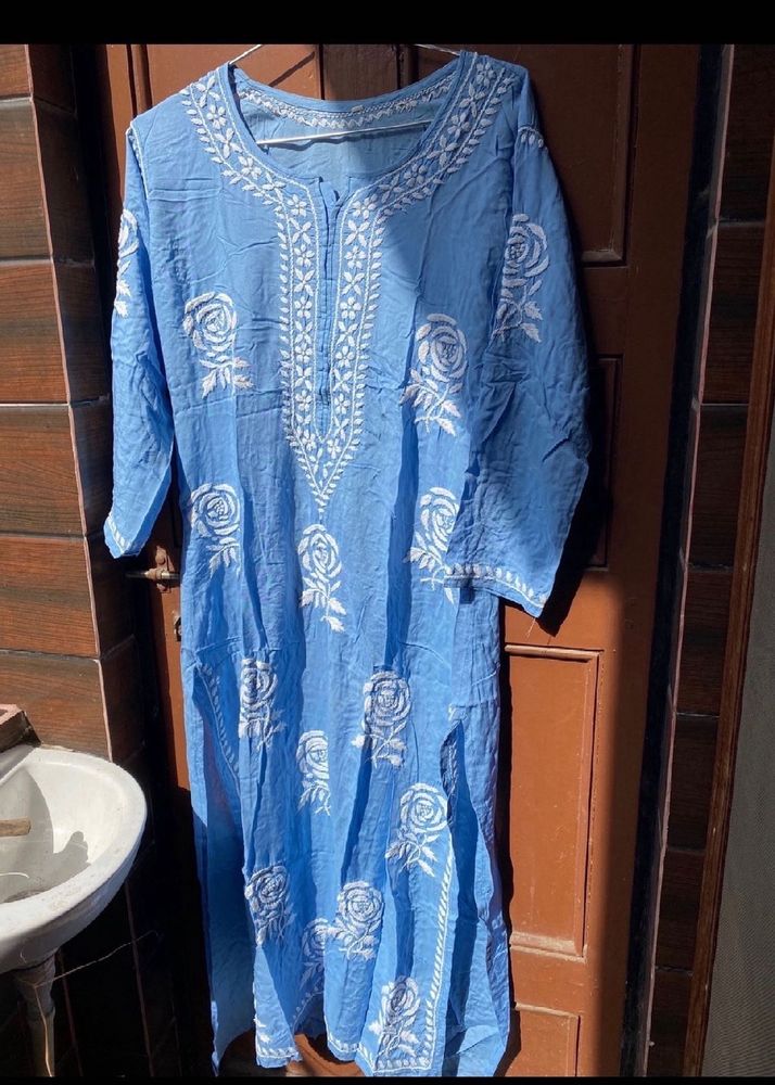 Elegant Blue hand embroidery Kurta