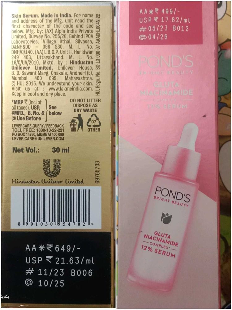 Combo Lakme Perfect Radiance, Ponds Gluta